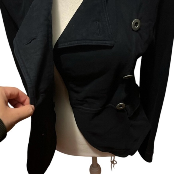 Converse Women's navy blue Double-Breasted sweatshirt Jacket, small - Picture 3 of 6